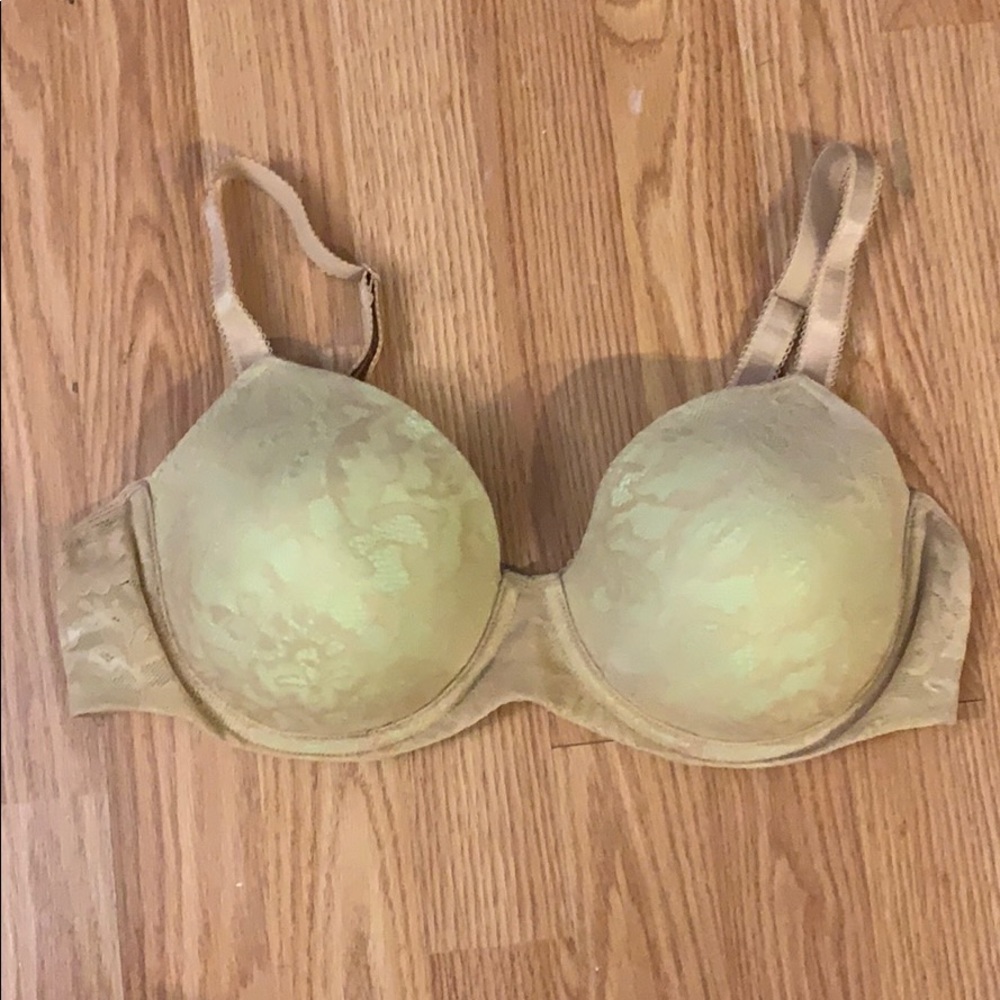 Bali lime green and tan lacy bra Sz 40C NWOT